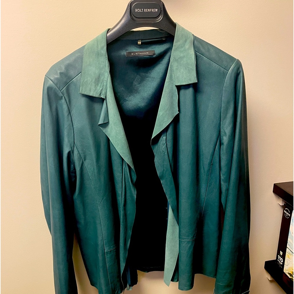 Elli Tahari Leather Jacket hardly worn.
